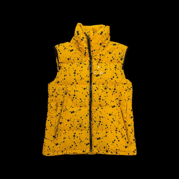 (나이키 ACG 다운 베스트 옐로 스플래터