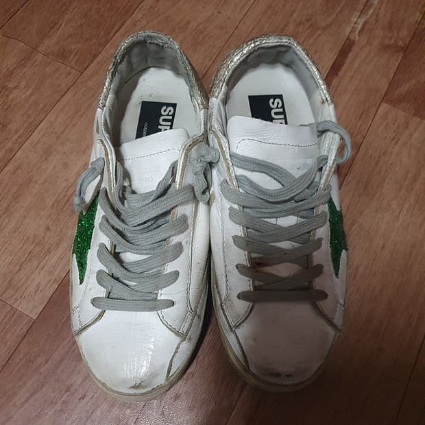 골든구스 골드 그린 글리터스타 슈퍼스타 35