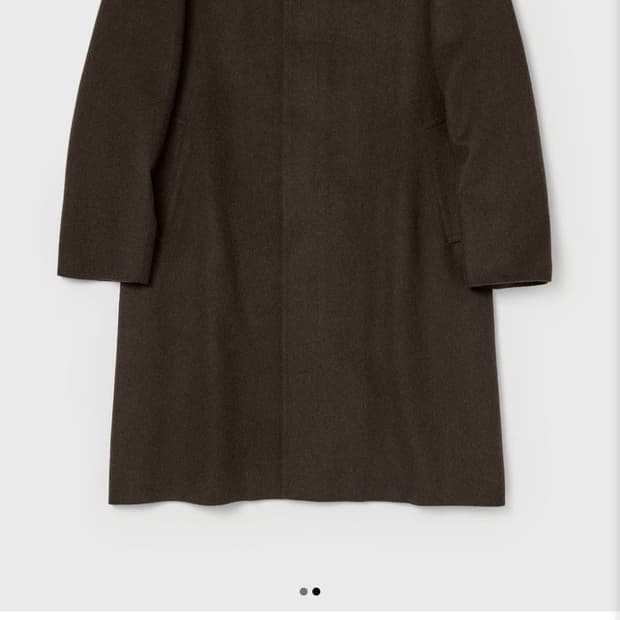 Auralee BABY CAMEL FLANNEL COAT (DARK BR