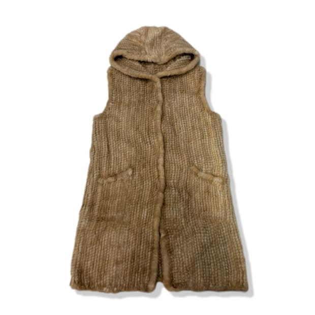 mink long vest