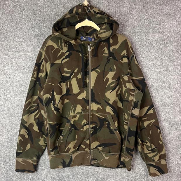 폴로 랄프로렌 카모 플라쥬 후드집업