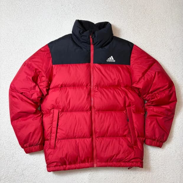 아디다스 배색 푸퍼 덕다운 패딩 PN6751