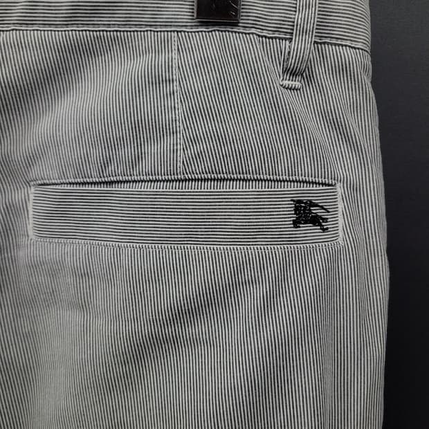 Burberry 버버리 스트라이프 자수로고 팬츠