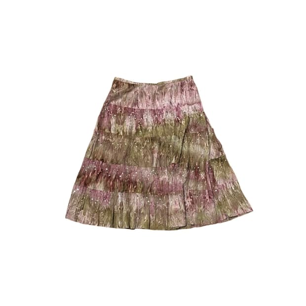 에스닉 그라데이션 미디 스커트