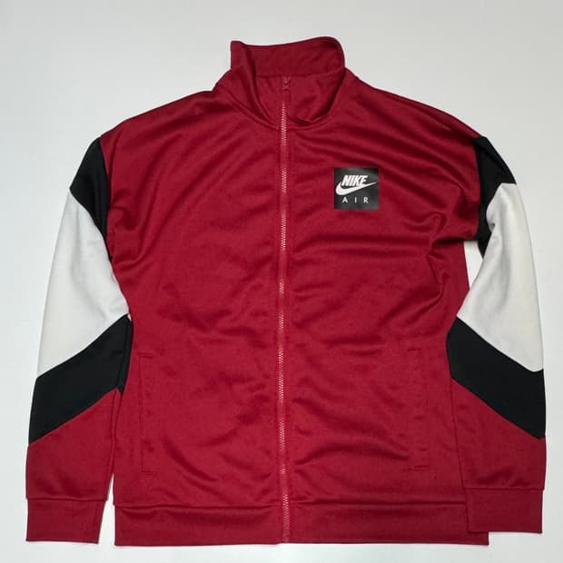 나이키 에어 컬러블록 집업 져지 레드