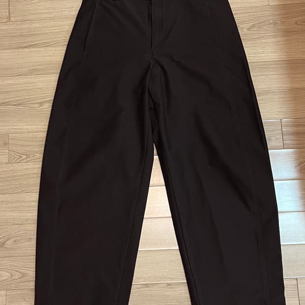 유니클로 저지배럴레그팬츠 XL 다크브라운