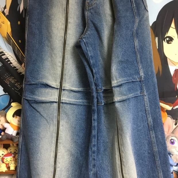[이우가마카라스] Long Zipper Denim Pants 데님팬츠