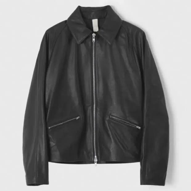 선플라워 레더자켓