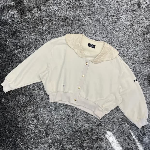 한섬 시스템 여성 레더 세일러 칼라 점퍼 자켓 (55)