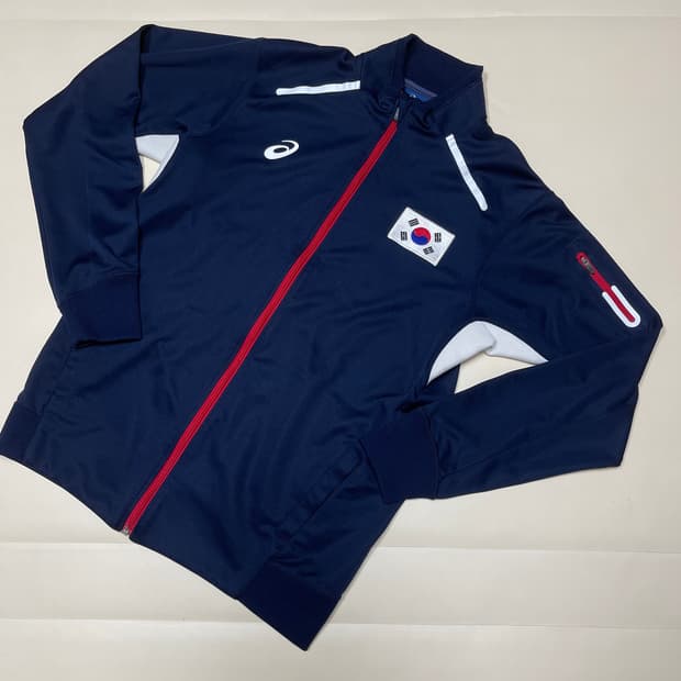 아식스 대한민국 국가대표 배구팀 선수지급용 트레이닝 집업 자켓