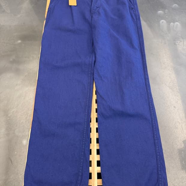 WASHED OLD VINTAGE PURPLE NAVY 프렌치워크팬츠