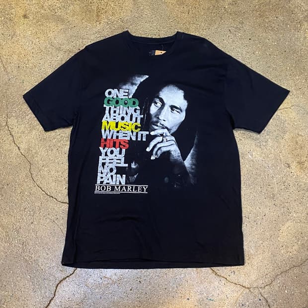 미국 빈티지 밥말리 프린팅 티셔츠 락티셔츠 반팔티