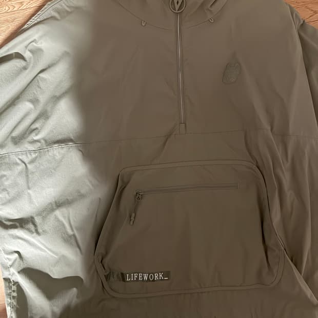 라이프워크 후드 반팔 아노락 M