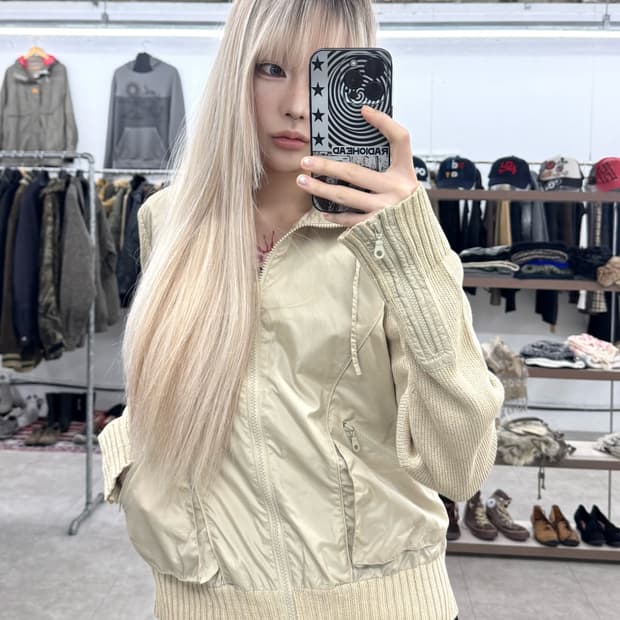 Appena 투웨이 니트 집업