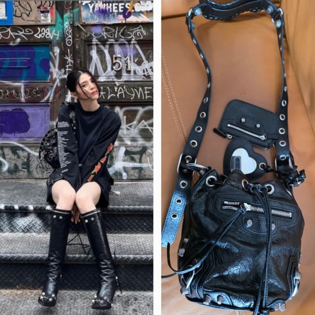 정품 발렌시아가 한소희 르카골 버킷백