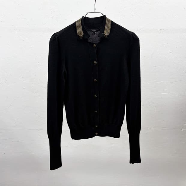 구찌 by 프리다 지아니니 2008F/W 메탈릭 칼라 니트 가디건