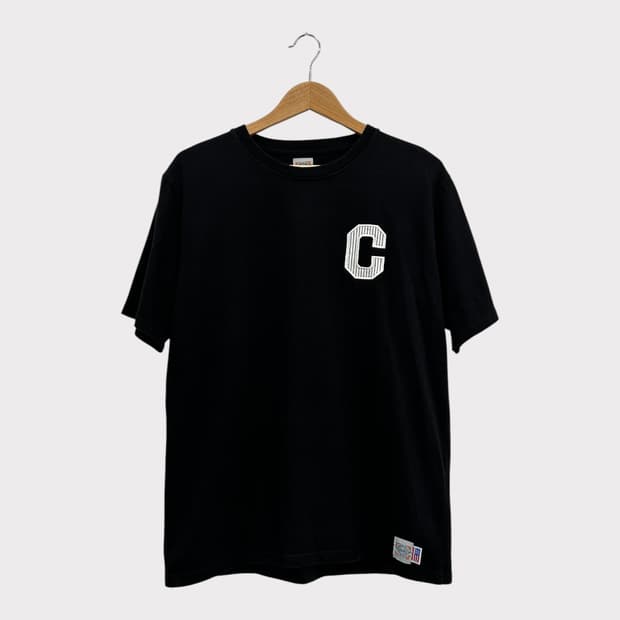 이벳필드 코튼 반팔티 블랙 C로고