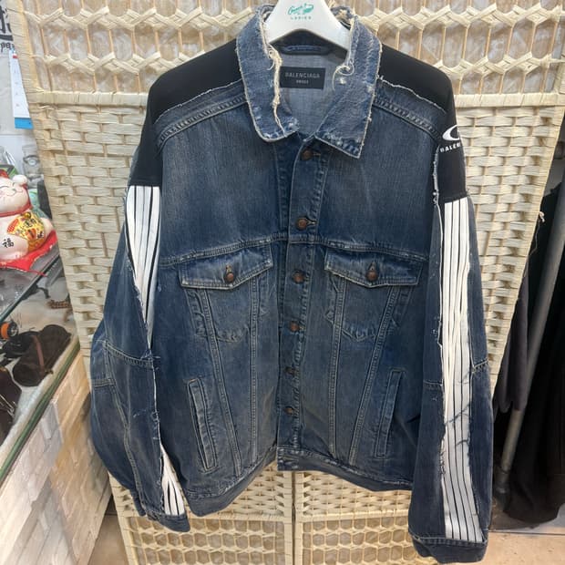 1/100-105 정품 발렌시아가 컷업 데님자켓 팝니다