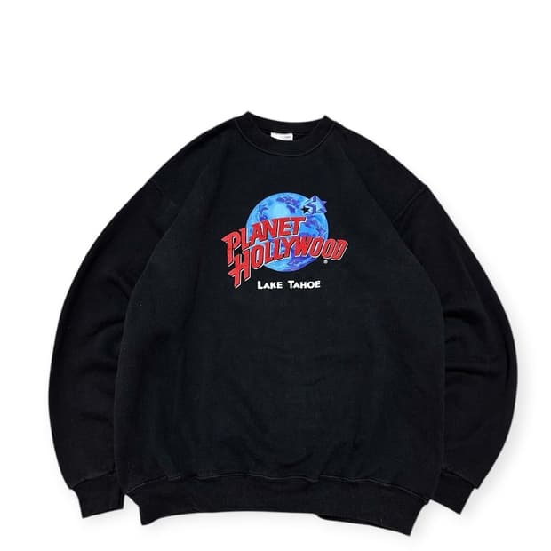 90’s 플래닛 할리우드 블랙 스웻셔츠