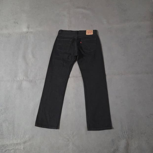 리바이스 501 블랙 데님 팬츠 36 x 32