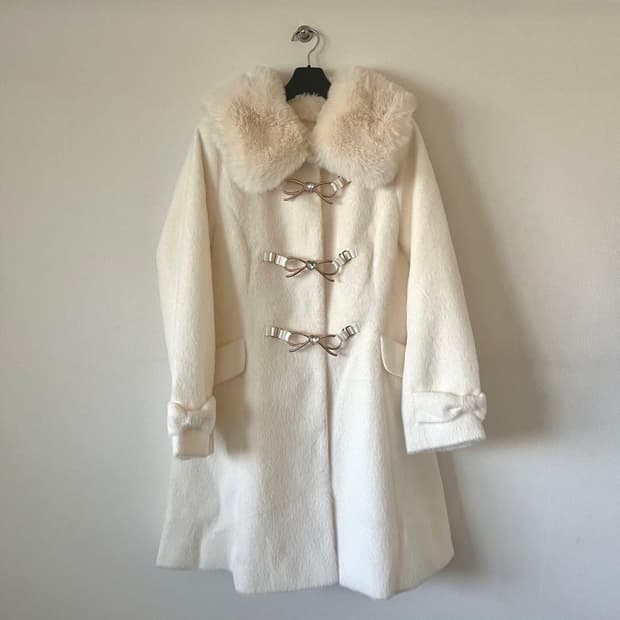 리즈리사 달천깔 히메갸루 리본 코트 라떼갸루