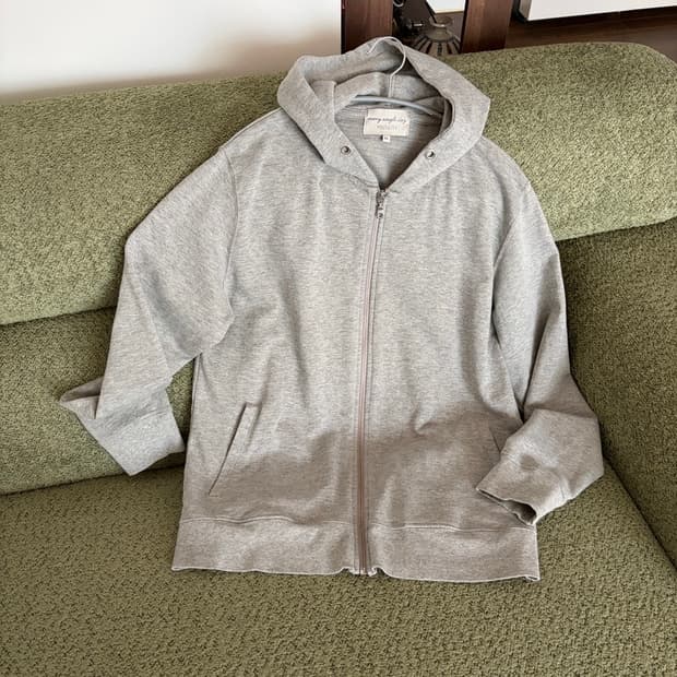 hooded zip-up
