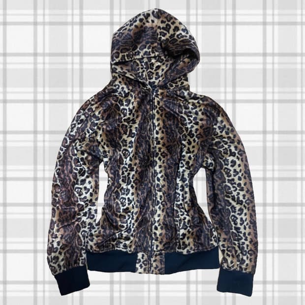 오네 갸루 호피 후드집업