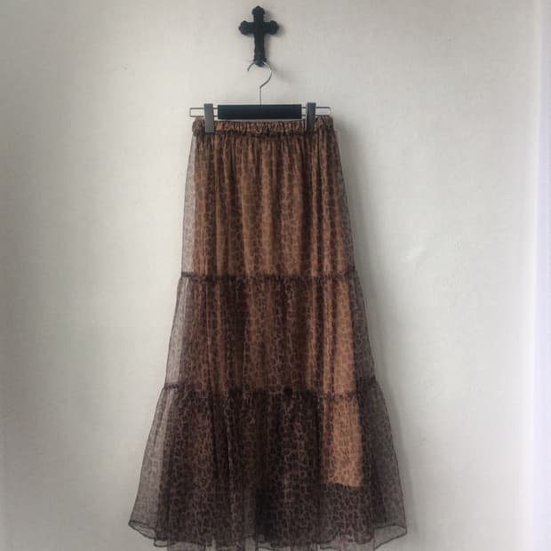 Leopard pattern sha long skirt