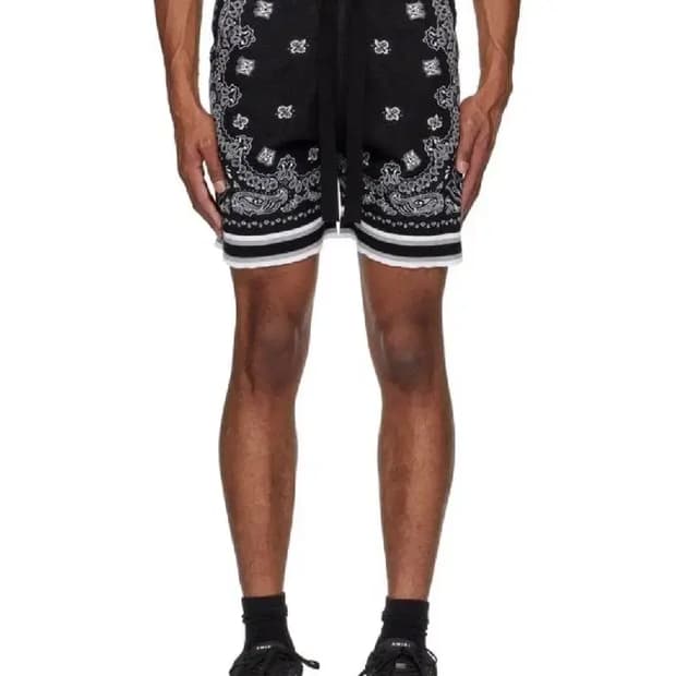 정품 Amiri 아미리 반다나 니트 반바지 M