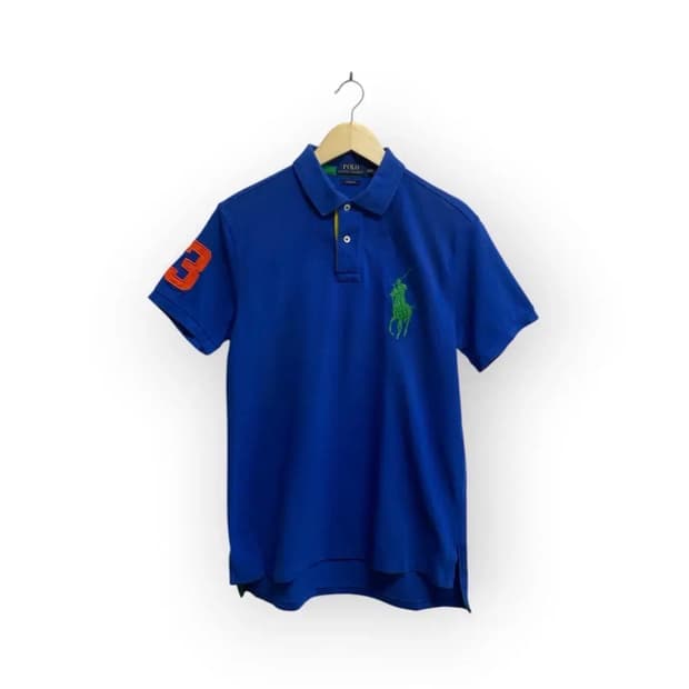 폴로 빅포니 PK 블루 반팔티 M