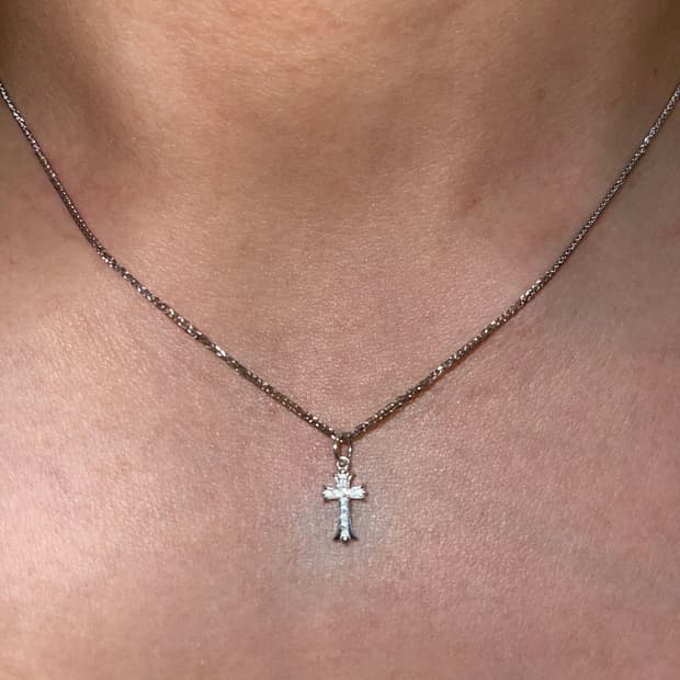 크로스 팬던트 은목걸이 (실버925)