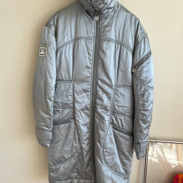 샤넬 스포츠라인 빈티지 패딩 코트38(M정도)