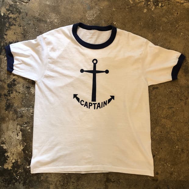 70s~90s Ringer T-shirt-L