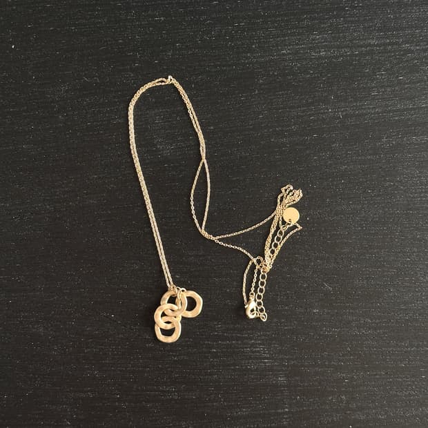 빈티지 롱 네크리스 골드