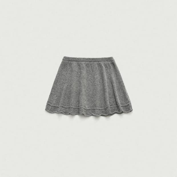더바넷 클레어 스캘럽 니트 스커트 knit skirt