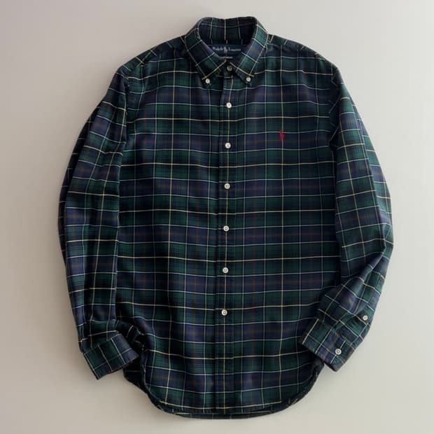 폴로 랄프로렌 커스텀 핏 체크 셔츠 M