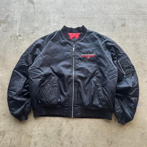 90‘s Harley Davidson 바이커 봄버 자켓 사이즈 xxl