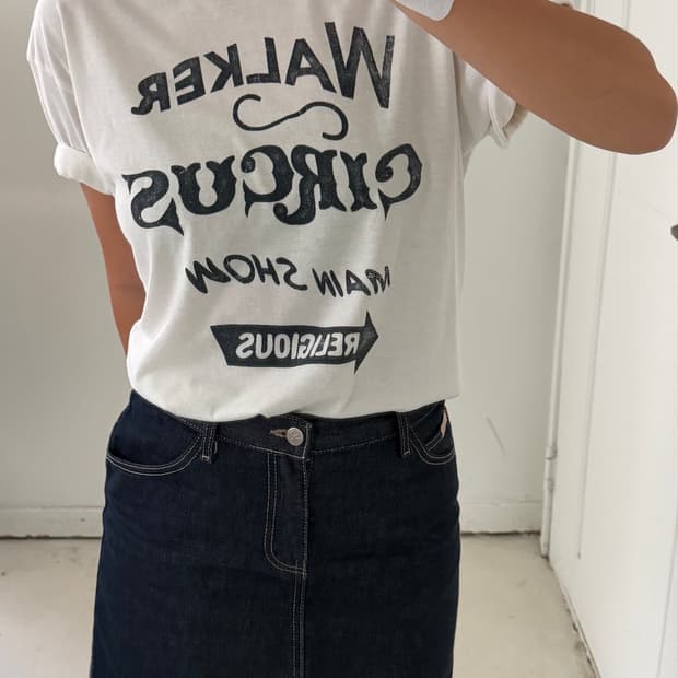 일본빈티지 레터링 반팔티