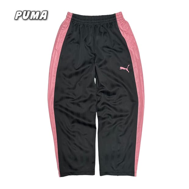 푸마 puma 그레이 핑크 트랙팬츠 (일본판) 트레이닝 바지