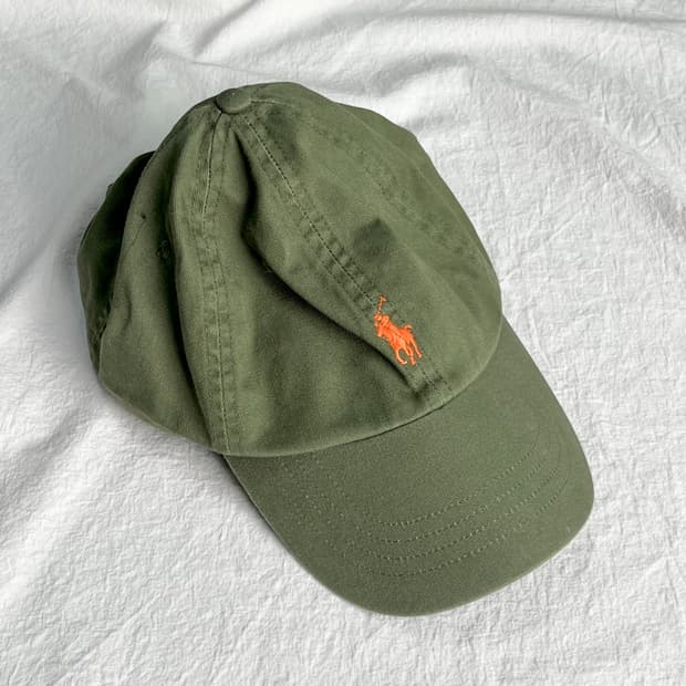폴로 랄프로렌 올리브 카키 볼캡 모자