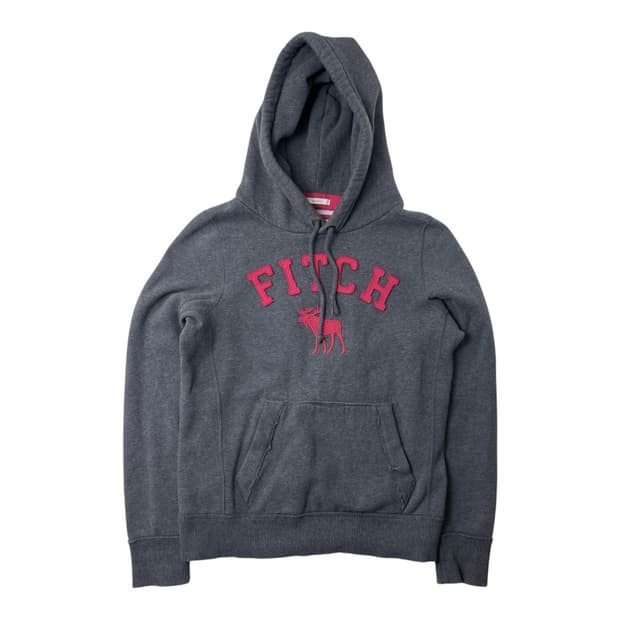 [중고] 아베크롬비 회색 기모 후드티 M