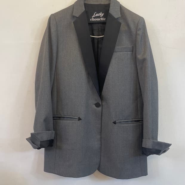 럭키슈에뜨 울자켓 36 블레이저 정장싱글자켓:) 울100 하객룩오피스룩