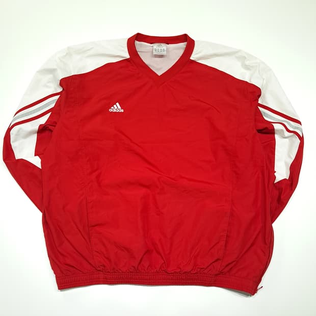 CL972 XL 아디다스 90s 레드화이트 바람막이 웜업 아노락