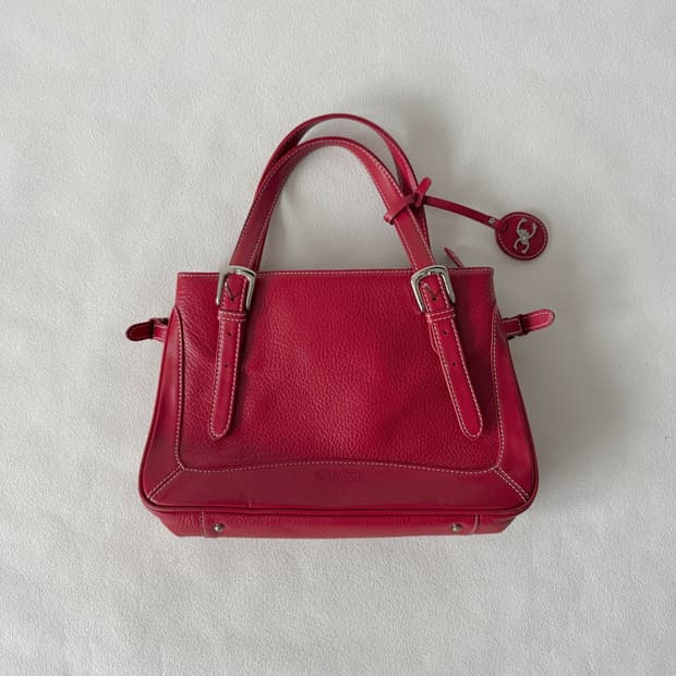 Pre owned 레더 토트 숄더백