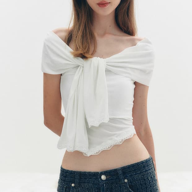 더티스 오프숄더 레이스 