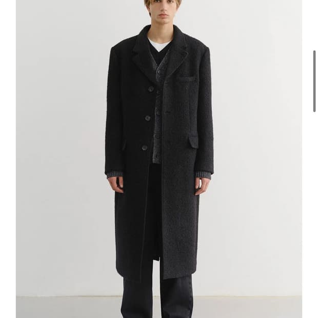 던스트 부클 울코트 블랙 XL 상태진짜 좋음 