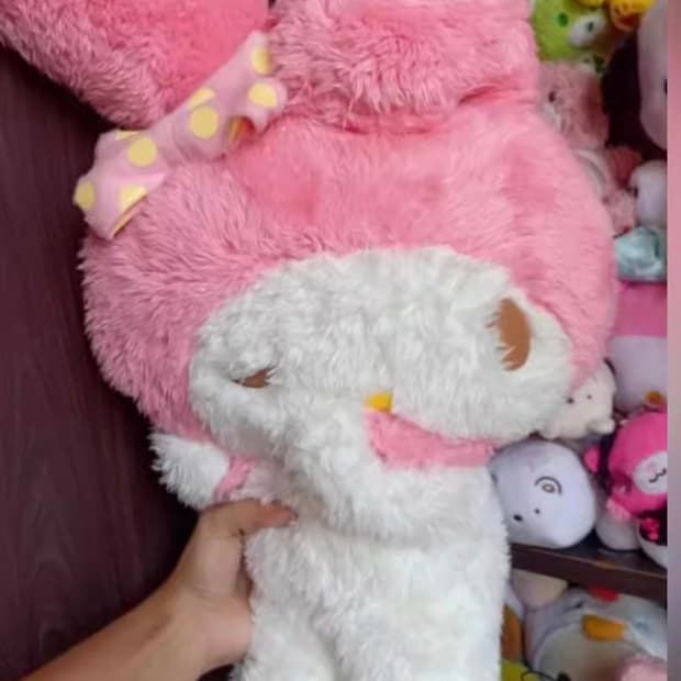 고전 마이멜로디 로즈보아 봉제인형 쿠션 산리오 방꾸 갸루 핀터레스트