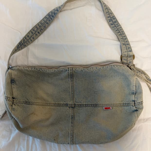 스컬프터 데님 더플백 워시드 블루