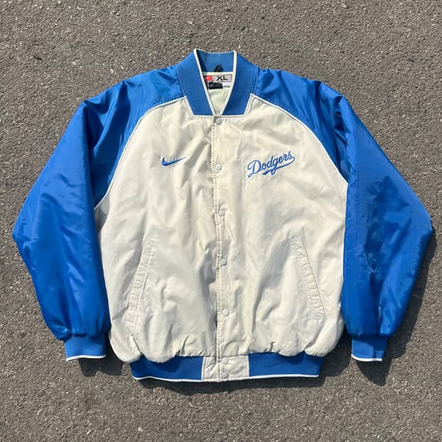 00‘s 나이키 LA다저스 사틴 바시티 자켓