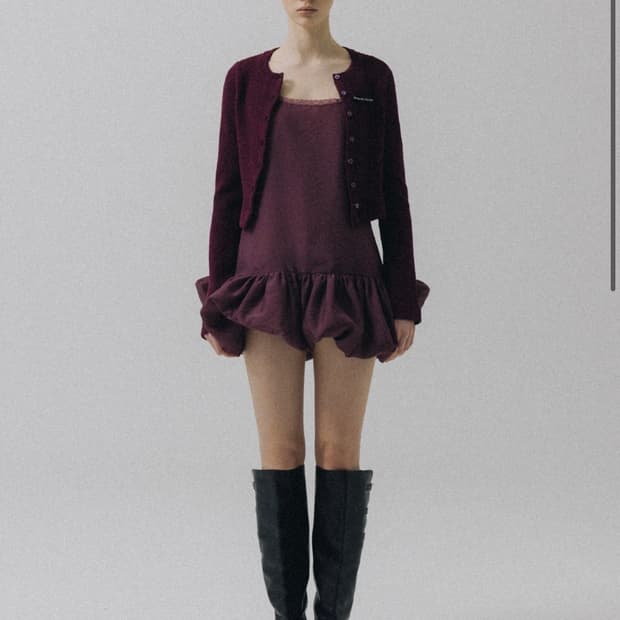 아뜰리에에디션 vouminous lace detail dress